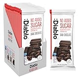 Diablo Dark Chocolate - Maltitol Sweetened, Low Carb, Keto Friendly Sugar Free Chocolate Bar - Celebrate any Occasion, Birthdays, Valentines, Anniversary and More, Perfect for Gifting - 85g - 15 Pack