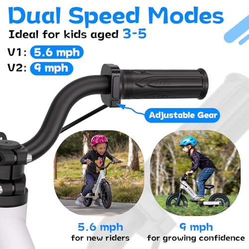 Hiboy BK1 Electric Balance Bike for Kids, 12 Inch Tires, 150W Peak Motor, Adjustable Seat, 21.6V/2.6Ah Battery, Electric Bike for Kids Ages 3-5 - Image 2