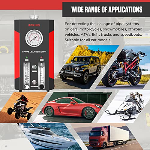 Evap Smoke Leak Detector Locator,Dual Modes Vacuum Leak Tester, Diagnostic Fuel Pipe Leak Tester With Flow Meter For 12V Cars, Motorcycles, Snowmobiles, Atv, Light Trucks, Boats #TOP4