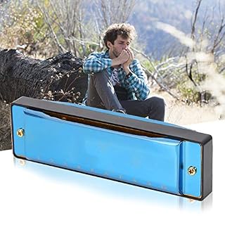 Harmonica pour débutants, 10 trous 20 tons Harmonica Mouth Organ Blues Instruments Jouets(Bleu) - Les Beatles, Paul McCartney, John Lennon, RIngo Starr, George Harrison Harmonica pour débutants, 10 trous 20 tons Harmonica Mouth Organ Blues Instruments Jouets(Bleu) – Image 7