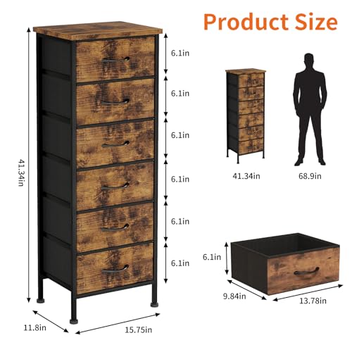 image for Fixwal Tall Dresser for Bedroom Closet Organizers and Storage Tall Fab