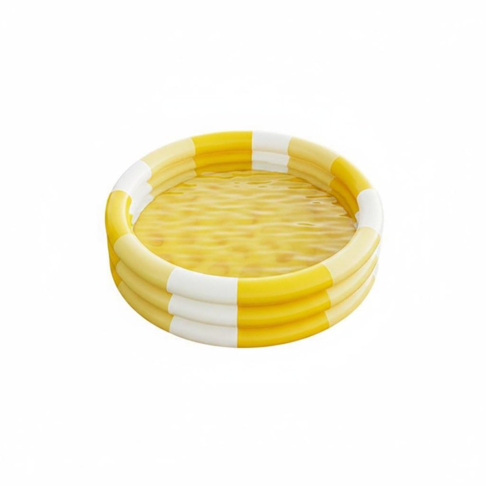 Flat Bottom 3 Loop Kiddie Pool Wide Rim Raised Loop Pool Shallow Kids Product Easy to Inflate for Children, Home, Family, 90 Three Ring - YLW | Home & Garden-image-13