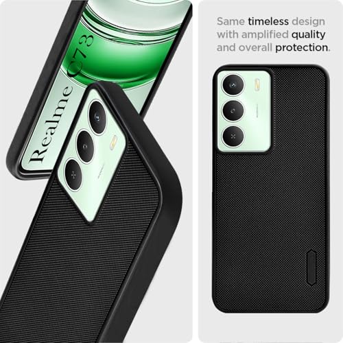 Image of Jkobi Back Cover Case for Realme C73 (Textured Grip Design | Micro-Fiber Cloth Inside | Slim and Light Weight | Soft Touch and Feel | Black)
