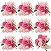 Ovveroche 8 Pack Pink, Hot Pink Peonies Artificial Flowers, Fake Silk Hydrangea Bouquet for Bridal Wedding Home Table Decor Reusable Dining Opening Ceremony Birthday Arrangement Faux Floral