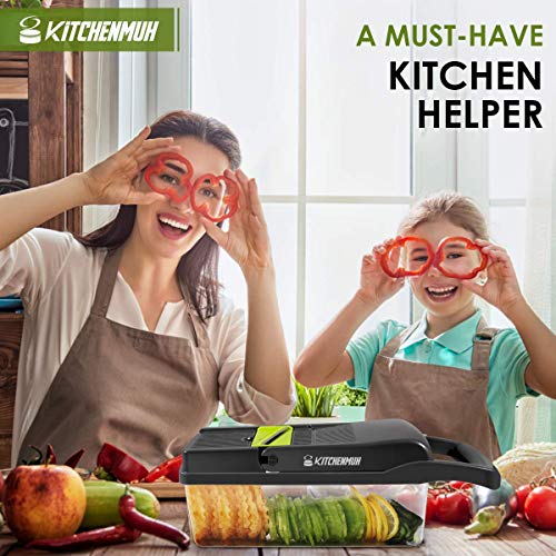Vegetable Chopper, Onion Chopper, 12 in 1 Veggie Chopper, Vegetable Slicer Dicer, Cutter, Grater, Adjustable Mandolin Chopper with Container