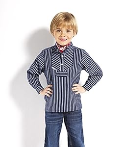 Modas Fischerhemd Kinder Blau-Weiß Gestreift