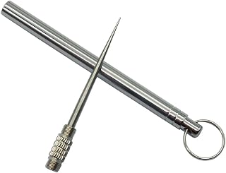 OUCUO Cigar Puncher Stainless Steel Creative Portable Cigar Draw Enhancer Cigar Punch Cigar Accessories Tool Travel Mini Nubber(Silver)