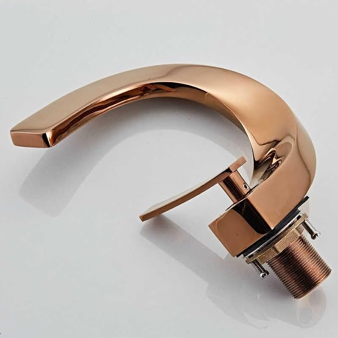Grifería de baño 1 agujero Palanca Rose Gold miniatura 4