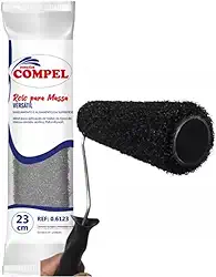 Rolo para Massa Versatil para nivelamento e alisamento 23cm com Cabo Pop Preto Compel