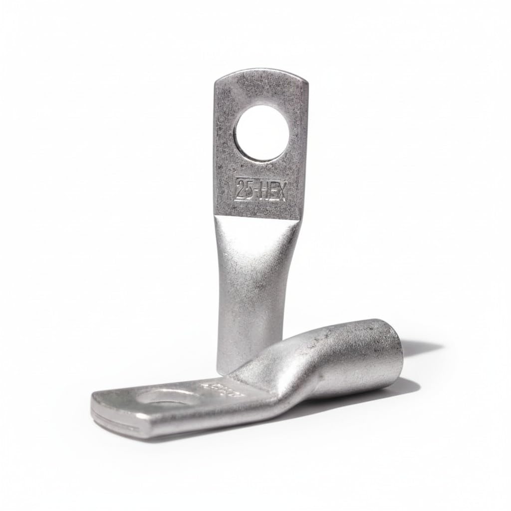 DAYSTAR 25 sq mm (3 AWG) Crimping Type Aluminium Lug (Pack of 60 (60 Lug and 60 Heat Shrink Sleeve))-image-13