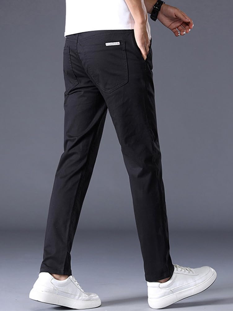 Pantalone Chino Hombre Casuales Slim Fit Pantalón Cómodos Elasticos Pantalóns Largo Trabajo Pantalones de Trabajo Pantalón Ajustados Vaqueros