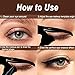 TailaiMei Eyeliner Stencils, Soft Silicone Material Smoky Eyeshadow Applicators Guide Template Tool