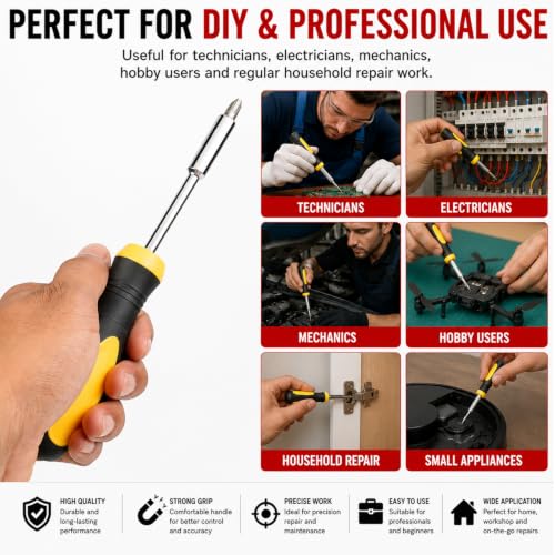 Image of Spartan 31 in 1 Precision Screwdriver Set | Compact Magnetic Repair Tool Kit with Assorted Bits & Storage Case for Mobile, Laptop, Watch, Camera, Electronics & DIY Use