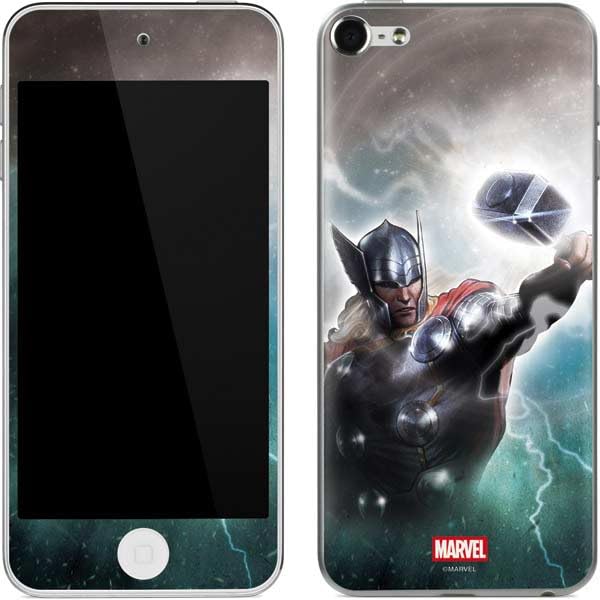 Skinit Decal MP3 Player Skin Compatible with iPod Touch (6th Gen 2015) - Officially Licensed Marvel Thor Mighty Thor Design