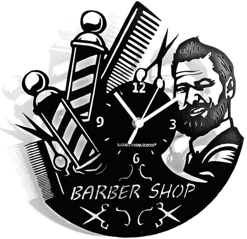 Orologio da Parete Barber Shop Design Parrucchiere Barbiere Vintage Decorazione Moderna per Salone Uomo Regalo Originale Barbershop
