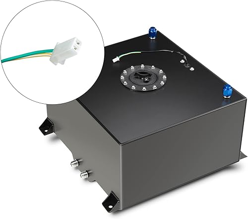 Miniatura 6 de 5 galones 20L universal de la tira de la deriva de la pila de combustible tanque de gas y remitente nivel revestido aluminio pulido carrera calle