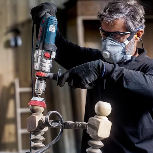 Bosch 1x PRO Brass-Coated Steel Longlife Topfbürste, gewellter Draht für 6‑mm-Zylinderschaft und Bohrer (für Stahl, Edelstahl, Ø 50 mm, Professional Zubehör Bohrmaschine/Schrauber)