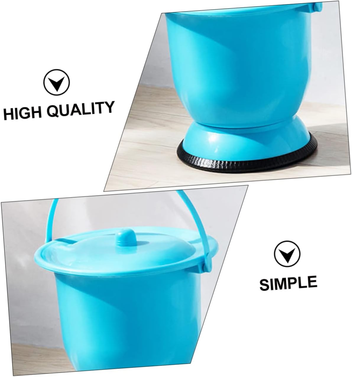 Didiseaon Portable Adult Potty Urinal Pot Toilet Seat Pot for Home Use Fine Workmanship Easy to Carry