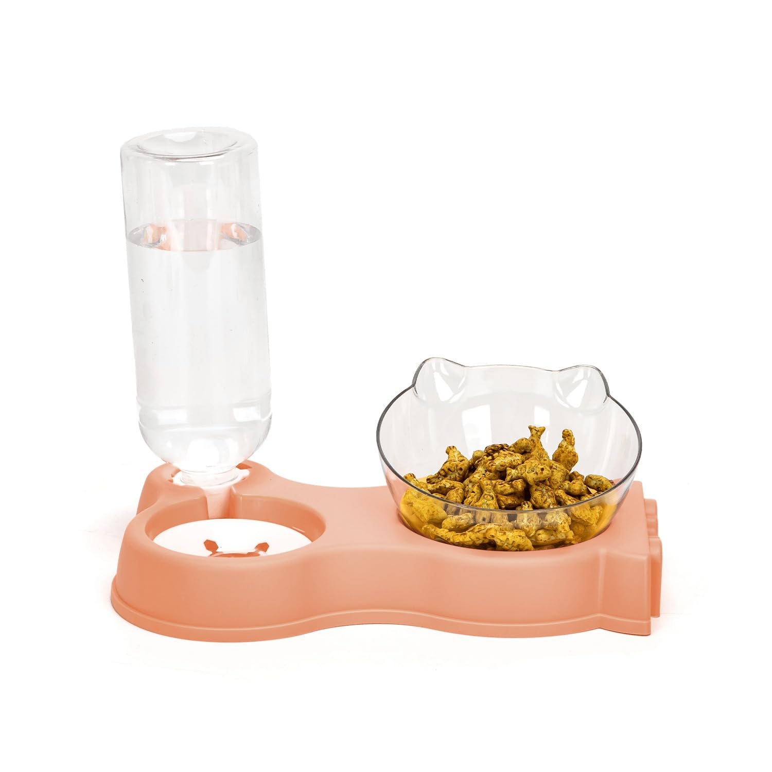 Patapalooza 2-in-1 Cat Food and Water Set, Compact Design, Easy to Clean, Durable Materials; Ideal for Feeding and Hydration.