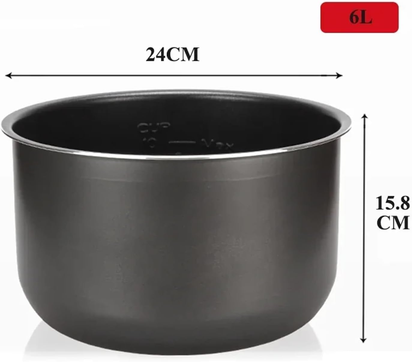 Electric Pressure Cooker Liner 1.6L/3L/4L/5L/6L, Non-Stick Rice Pot Gall Black Crystal Inner Accessories - Compatible with Midea(6L)