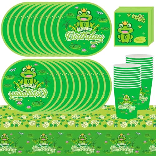 Vaisselle grenouille pour anniversaire enfant et fête prénatale