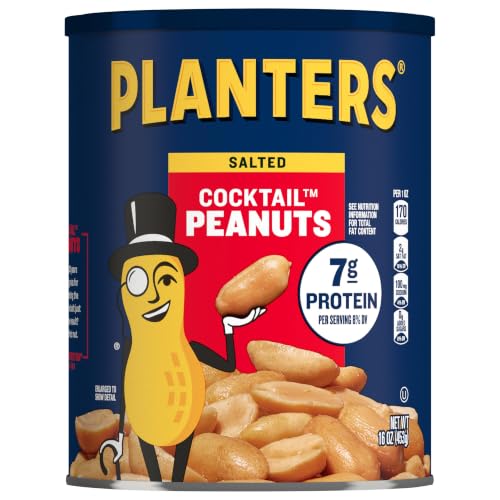 PLANTERS Salted Cocktail Peanuts, 16oz, 6 jars or cans, buy 2 to save more