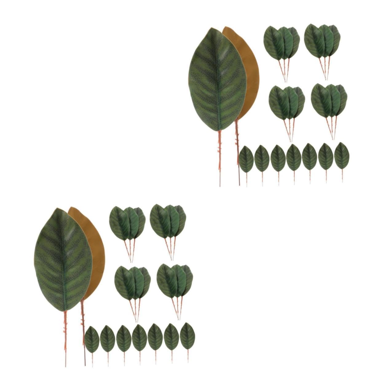 Cabilock 2 Set Di Foglie Di Piante Simulate Realistiche Foglie Finte Ornamenti Per Progetti Artigianali 30 Pezzi * 2