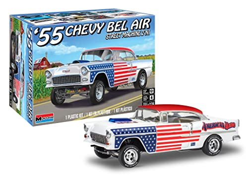 Un modellino di una macchina Revell Kit modello 1955 Chevy I scala 1:24 I kit auto dettagliato I con motore 327 c.i. V-8, cerchi e accessori opzionali I per appassionati di modellismo e collezionisti