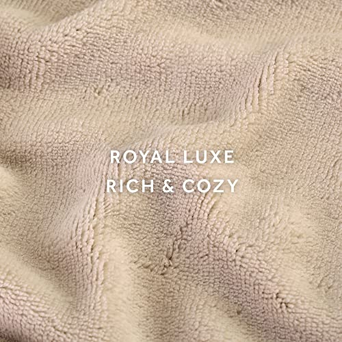Sunbeam Royal Luxe Mushroom Heated Blanket - Twin #TOP5
