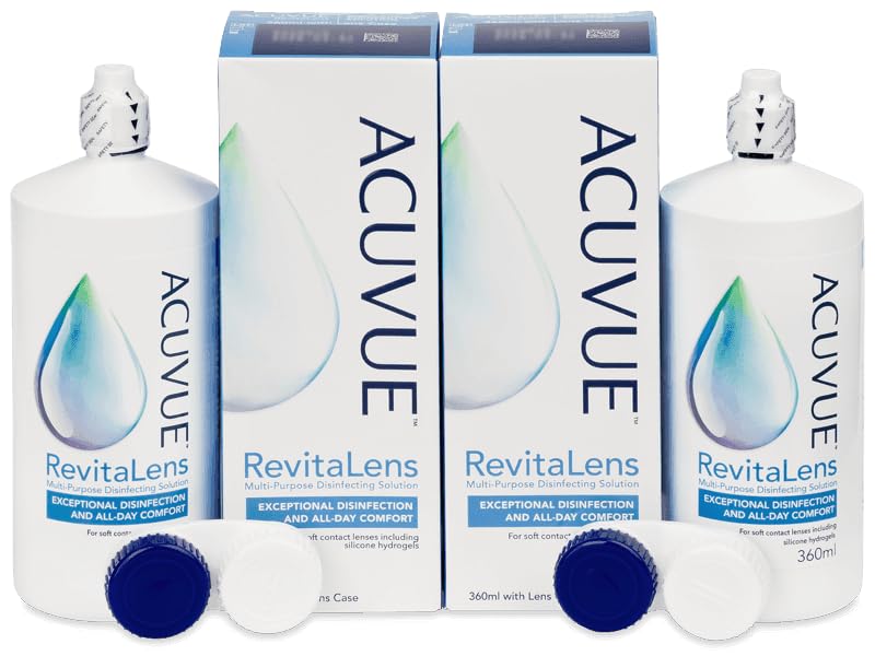 ACUvuee Revitaa Contact Lens Solution Multi-Purpose Disinfecting Solution for Soft Contact Lenses Lens Case Included 12 17 fl