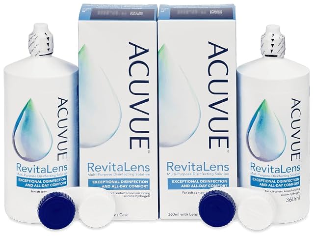 ACUvuee Revitaa Contact Lens Solution Multi-Purpose Disinfecting Solution for Soft Contact Lenses Lens Case Included 12 17 fl