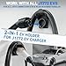 MECMO EV Charger Holder SAE J1772 Wall Mount Charging Cable Hanger Organizer, Nozzle Holster Dock Electric Vehicle EVSE PHEV Car Plug Space Saving Garage Wall Connector Cord Hook for Outdoor Indoor