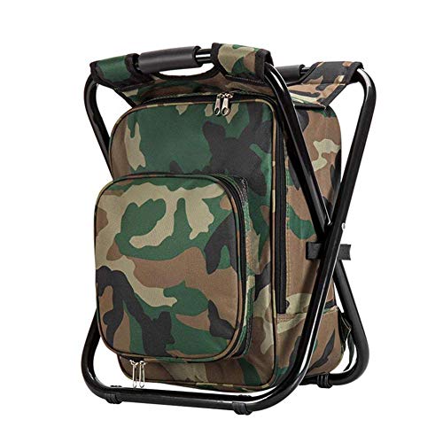 LUGUMU Tabouret Chaise De Camping Pliant avec Sac à Dos Isotherme, Tissu...