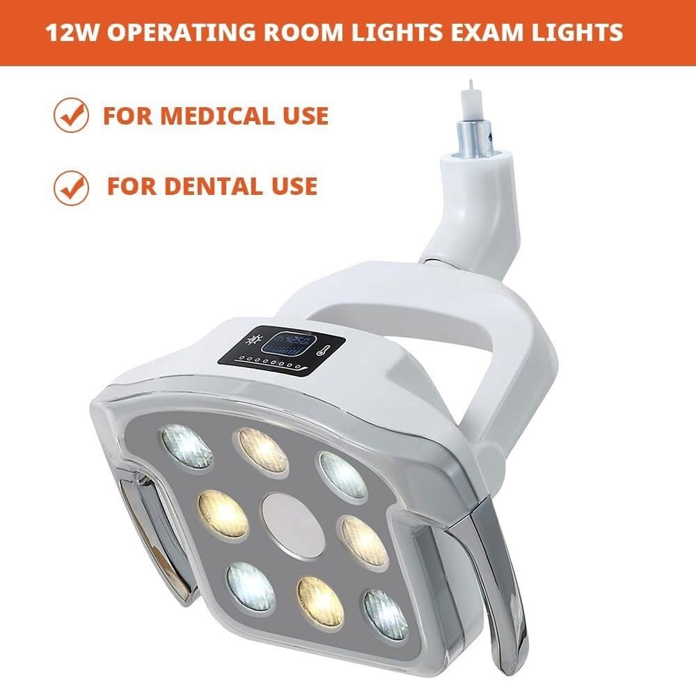 LED Lámpara Auxiliar 12W Ajustable 8 LEDs Sin Sombras Alta Claridad Con LCD