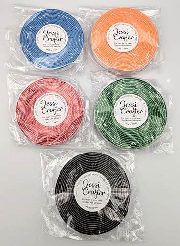Image of Eva Foam pre Cut Tape Rolls, Double Side Adhesive (Dark Colors)