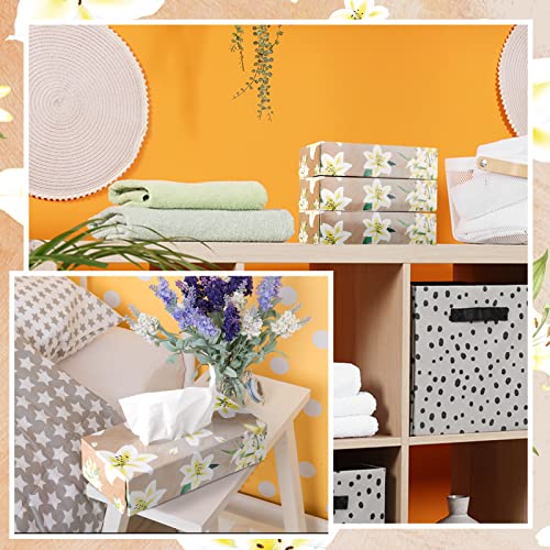 Image of Yinder 12 Packs Back to School Facial Tissue Boxes 1560 Sheets Soft Facial Tissue Bulk for Teacher Classroom School 2 Ply 130 Sheets Travel Tissues for Home Office Car Kitchen Wedding(Fresh Lily)