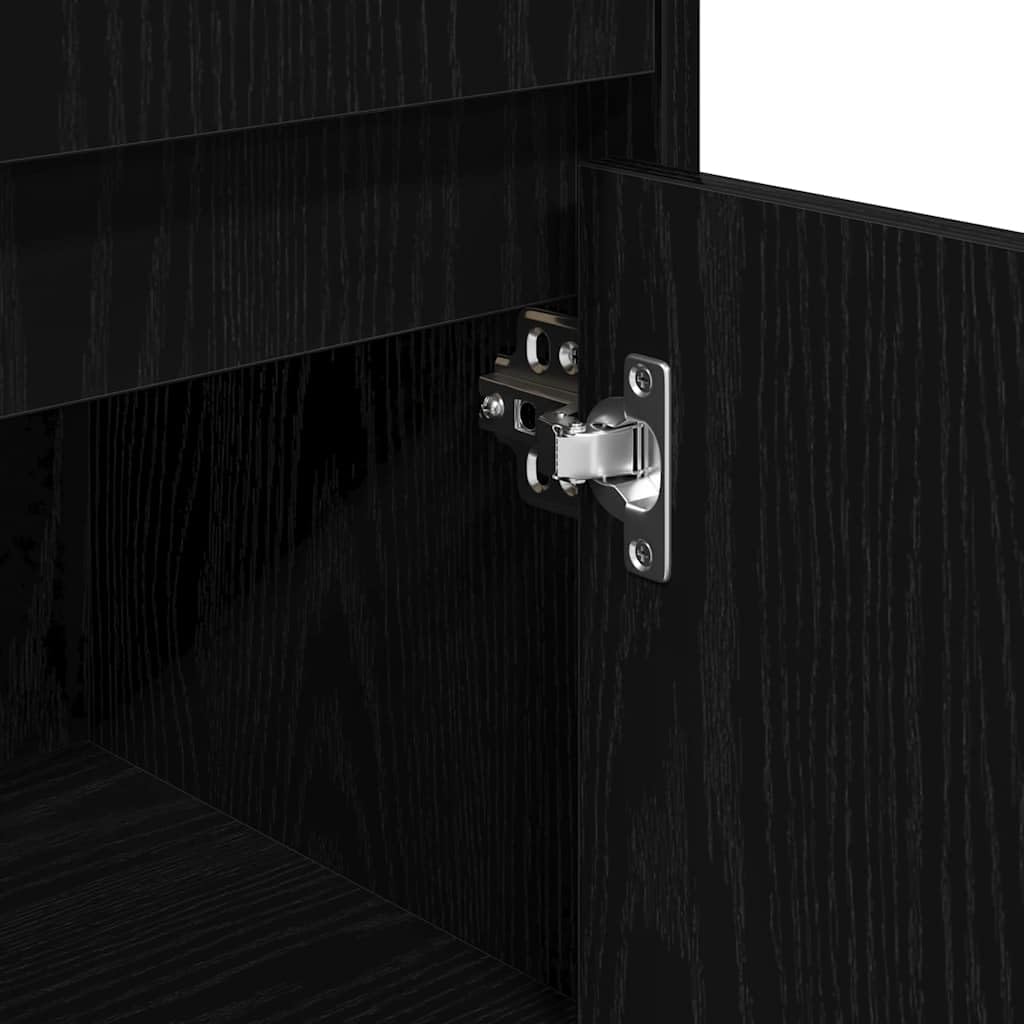 vidaXL Cabinet de Salle de Bain Chêne Noir 30 x 30 x 95 cm