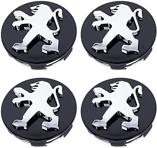 ZUOBYMBC 4 Pièces Cache-Moyeu pour Peugeot 108 208 2008 308 3008 3008