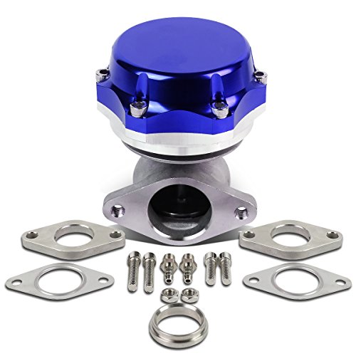 DNA Motoring WG-38-BL-T3 Blue Type-3 38mm External Turbo Manifold Wastegate with Dump Ring