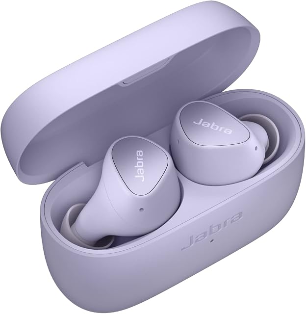 Jabra Elite 3 In Ear Wireless Bluetooth Earbuds - Noise Isolating True Wireless Buds with 4 Built-in Microphones for Clear Calls, Rich Bass, Customizable Sound, and Mono Mode - Lilac