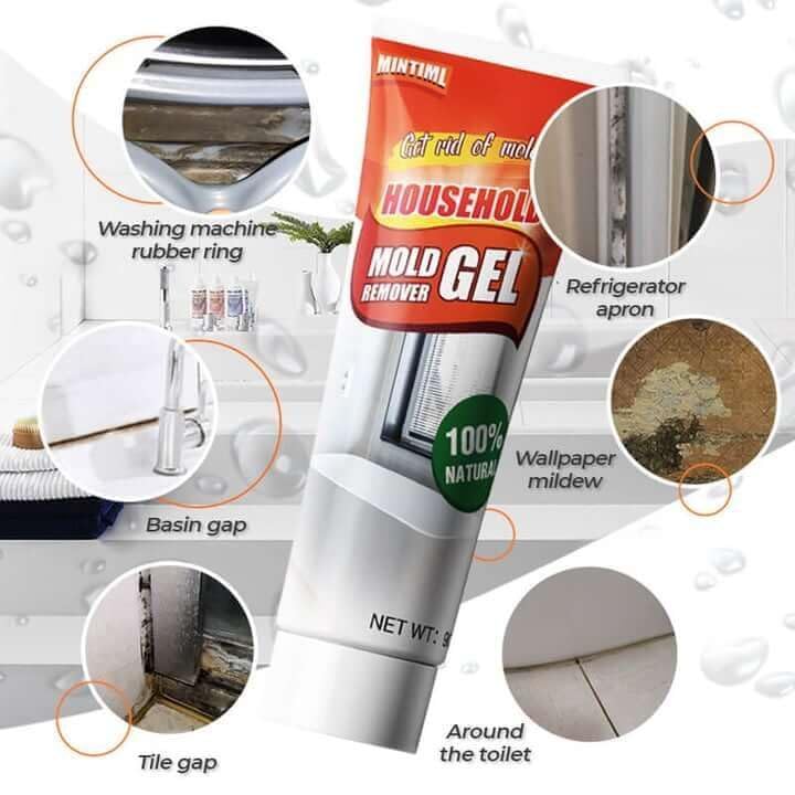 DHULI Miracle Mold Remover Gel for Wall Tiles Grout Sealant Bathroom Cleaning Home Showers Kitchen Sinks Cleaner, Easily Get Rid of the Dark Brown Spots, Especially in the Sealed Joints 4