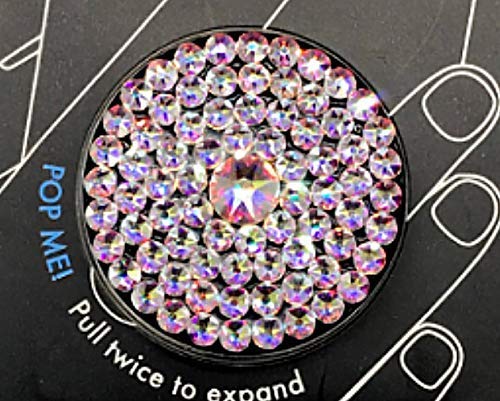 Bling Black Pop Up Phone Grip/Phone Stand made with Crystal AB World Famous Authentic Austrian Crystals