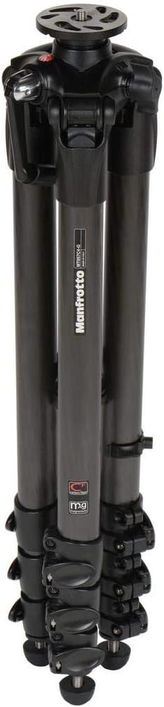 Manfrotto 057 Carbon Fiber 4-Section Geared Tripod (MT057C4-G),Black