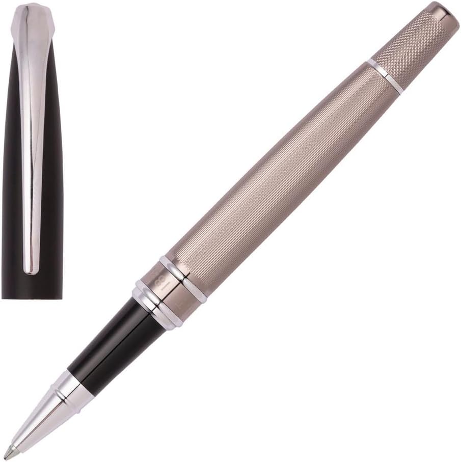 Cerruti 1881 Rollerball Pen Abbey Diamond Gun | Iconic Writing Instrument | Black Ink | Gift Box
