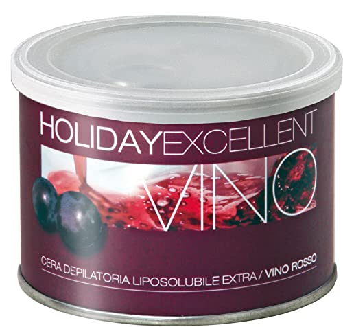 Holiday Depilatori | Cera Depilatoria Liposolubile EXCELLENT Vino 400 ml (1 Barattolo)