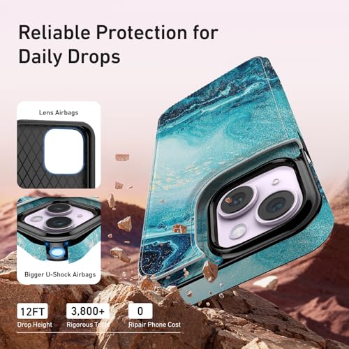 Goodon for iPhone 14 Plus Case Wallet - Flip Folio PU Leather Cover - image 5