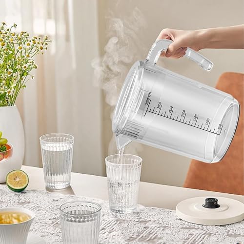 Pichet à thé transparent de 2500 ml avec couvercle passoire pour réfrigérateur - 4
