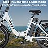 GOKEEP 1300W Folding Electric Bike, 75 Miles Range, 28MPH E-Bike with Removable Battery, 20’’ All-Terrain Tires & Front Suspension, 7-Speed Commute Ebike, Max 330LBS, UL2849 Certified #4
