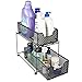 MustQ 2 Tier Organizer Baskets with Mesh Sliding Drawers, Ideal Cabinet, Countertop, Pantry, Under The Sink, and Desktop Organizer for Bathroom,Kitchen, Office.