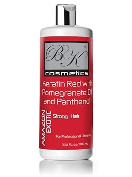 Keratin BK Cosmetics Exotic Classic Blowout Pomegranate & Panthenol Red 33.8 Oz - Hair Treatment Straightening